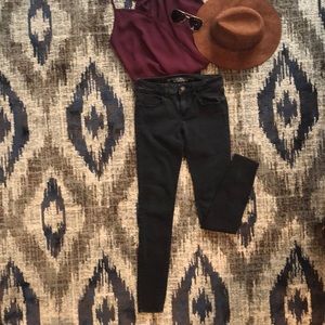 Black super stretch jeggings American eagle